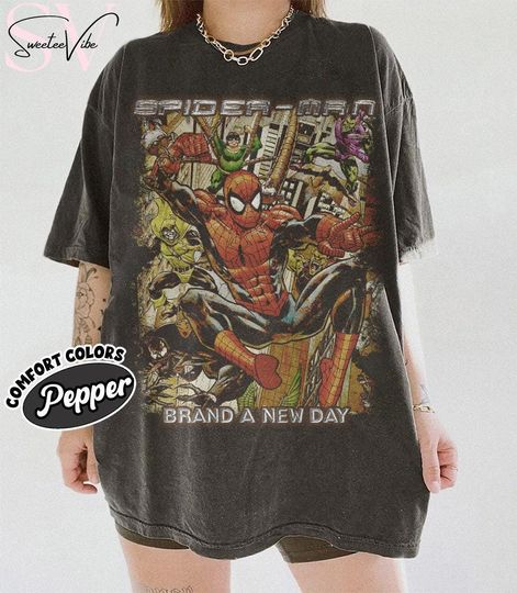 Discover Spider-Man Graphic T-Shirt, Marvel Avengers, The Punisher Mj Print, Fan Tee, Casual T-Shirt