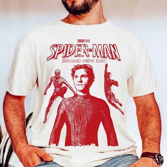 Discover Comfort Colors Spider-Man Brand New Day T-Shirt, Marvel Spiderman Movie 2026, Tom Holland Spidey Tee