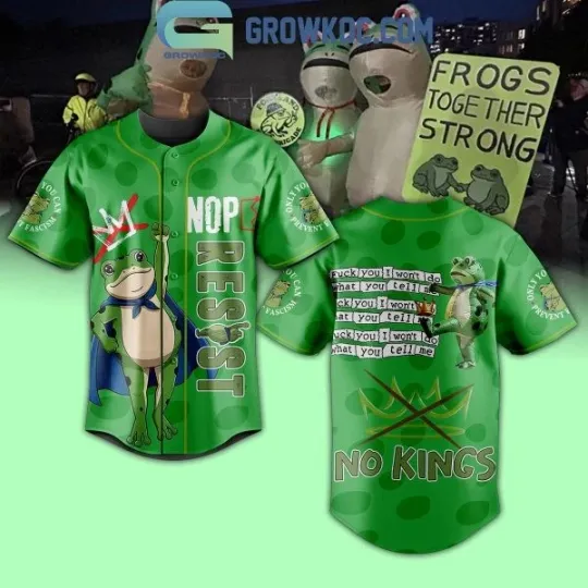 Portland Frog Resist No King Baseball Jersey