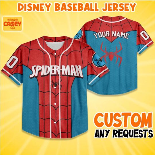 Discover Personalize Disney Spider-Man New Day, Custom Kids Youth Adult Disney Baseball Jersey, Birthday Gift Family