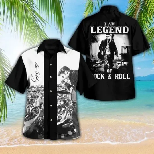Discover Elvis Presley 3D Hawaiian Shirt Rock Roll Legend