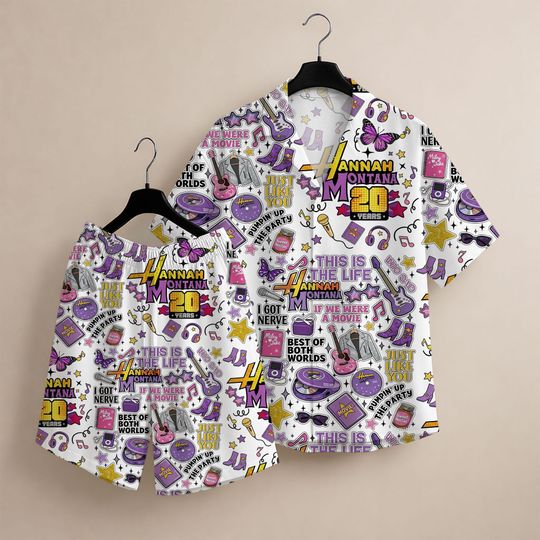 Discover Hannah Montana 20th Anniversary Hawaiian Shirt, Disney Hannah Montana Hawaiian Shirt, Disney Channel Pop Star, Magic Kingdom Disneyland Tee