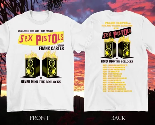 Discover Double Sided T-Shirt Pistols 2025 North American Tour Unisex