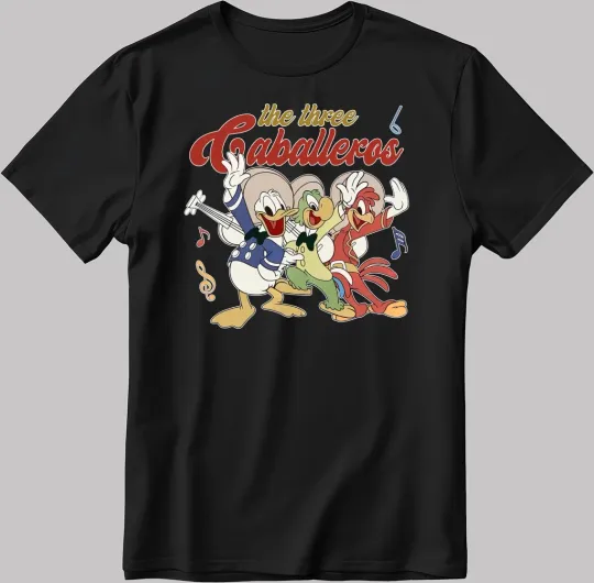 Discover Disney The Three Caballeros Black T-Shirt for Men
