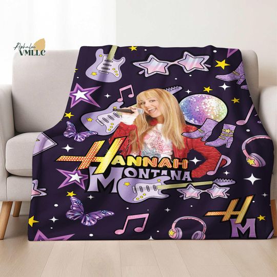 Discover Hannah Montana 20Th Anniversary Blanket, DisneyChannel Pop Star Hannah Montana, Girls Trip Blanket, The Other Side of Me, WDW Blanket Gifts