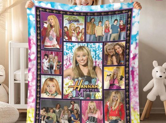 Discover Hannah Montana Blanket, Disneyland Hannah Montana Blanket, Girls Trip Blanket, The Other Side of Me, WDW Blanket Gifts for Her