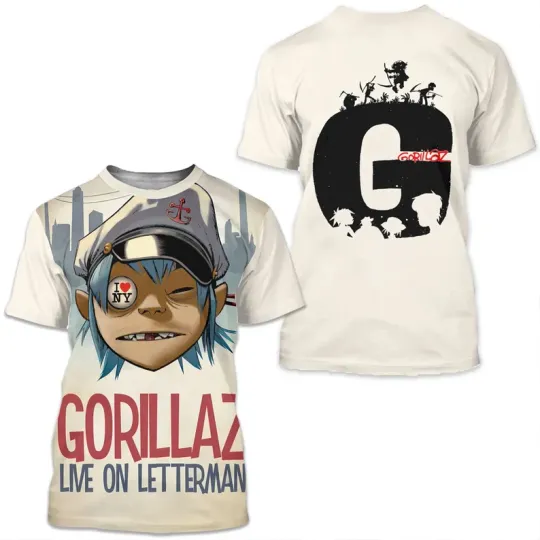 Gorillaz Band 3D T-Shirt AOP