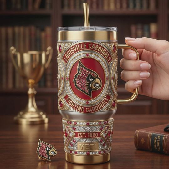 Discover Kentucky College Sports Red Cardinal Bird 40oz Mug with Handle University Champion Cup