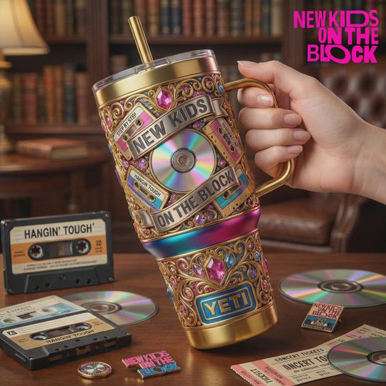 Discover 90s Boy Band Nostalgia Retro Mixtape CD Insulated Cup Colorful Pop Music Tumbler