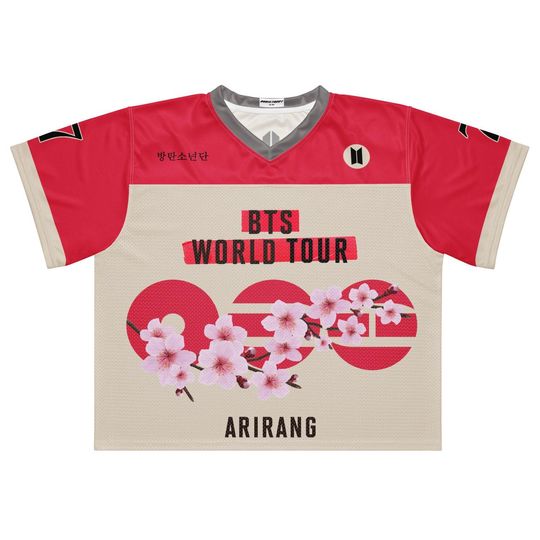 Discover Bangtan Hanbok Style Mesh Baseball Jersey A827 , Cherry Blossom Kpop Inspired Shirt, Unisex Streetwear, Breathable Summer Outfit