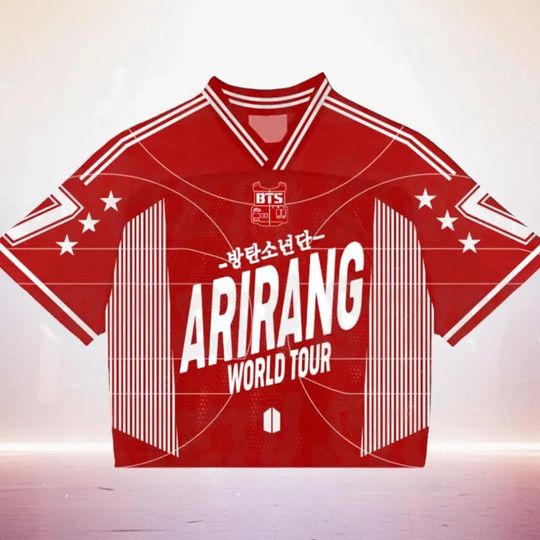 Discover Arirang RED, Bangtan Arirang Album Concert World Tour Mixed Mesh Jersey, ARMY Gifts, Unisex Fan Gift