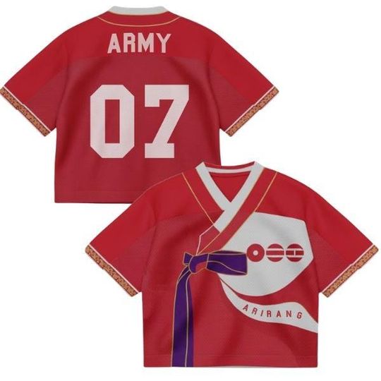 Discover Arirang Style Hanbok Mixed Mesh Jersey a827, Kpop Inspired Korean Streetwear, Breathable Unisex Baseball Shirt, Music Lover Gift