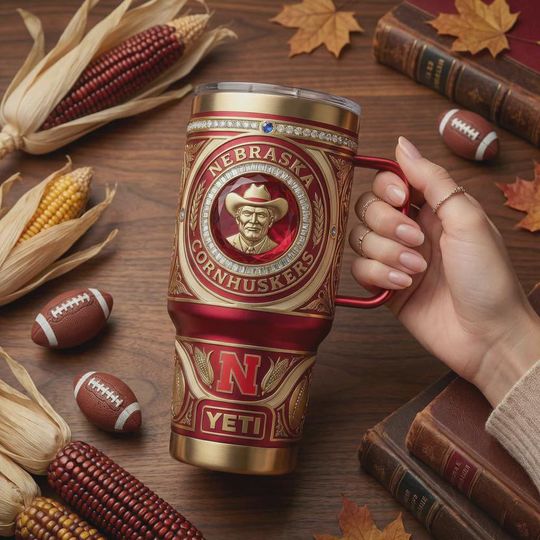 Discover Nebraska Cornhuskers Tumbler University Of Nebraska Fan Gift College Football Mug Insulated Stainless Steel Game Day Travel Cup Huskers