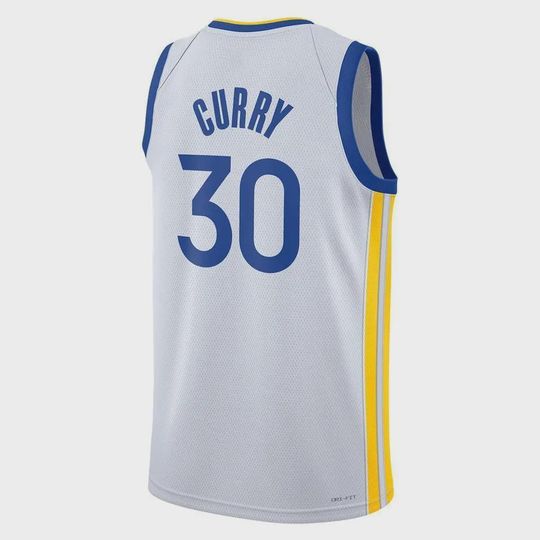 Discover Retro Curry #30 Basketball Jersey  | White Blue Tank Top, Hoops Streetwear Fit