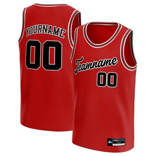 Discover Red Custom Basketball Jersey  Personalized Name & Number, Retro Style Unisex Sports Tank
