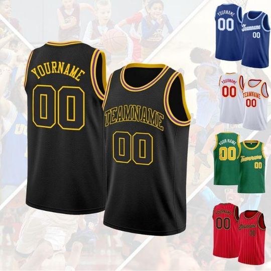 Discover Customizable Basketball Jersey Tank Top | Personalized Team Name & Number | NBA Style O Neck Melo Tank | Sport Streetwear | Gift for Him/Her