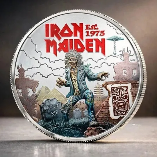 Discover Iron Maiden 50th Anniversary Est 1975 Collectible Coin