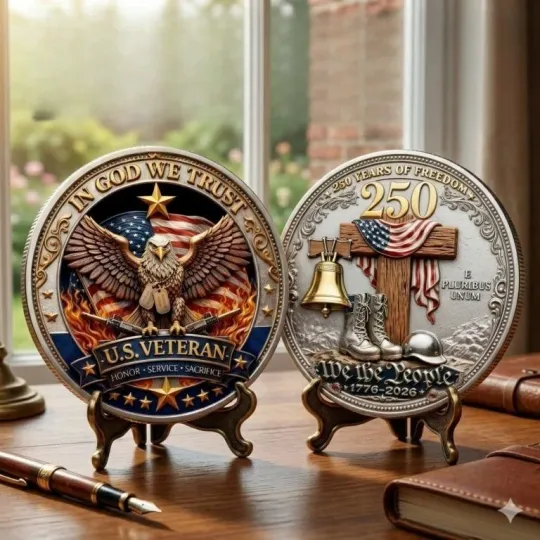 Discover US Veteran In God We Trust 250 Years Coin