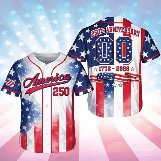 Discover America 250th Anniversary Baseball Jersey USA