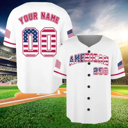 Discover Personalized America 250th Anniversary Baseball Jersey