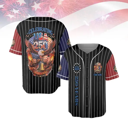 Discover America 250th Anniversary Custom Baseball Jersey