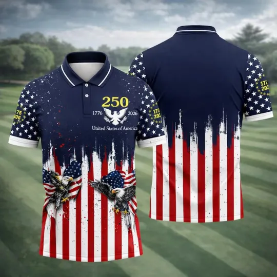 Discover USA 250th Anniversary Polo Shirt
