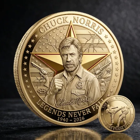 Discover Chuck Norris Coin, Double Sided Coin Texas Ranger Legend In Chuck We Trust