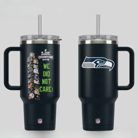 Discover Seattle Football Victory 2026 Fan Quote 40oz Insulated Tumbler