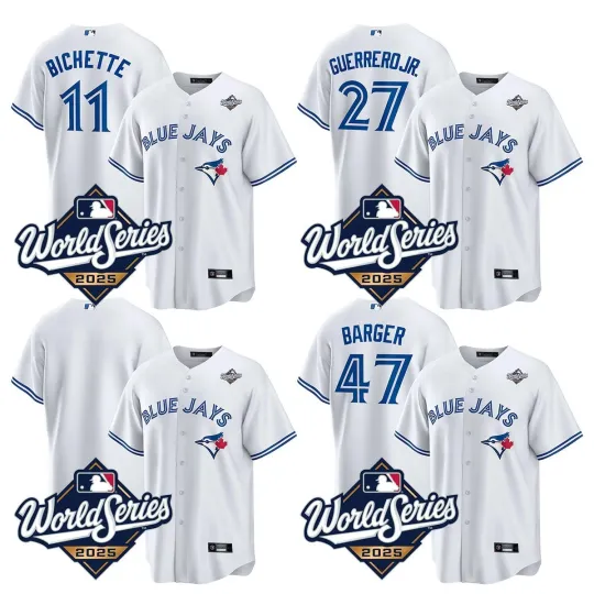 Discover New Men's Blue Jayss 2025 White 2025 World Series Printed Jersey All Size