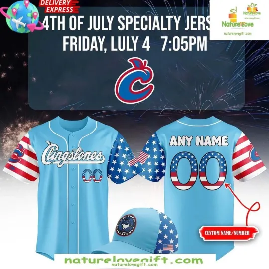 Discover Personalized Columbus Clingstoness Baseball Jersey 4th Of July Special Edition