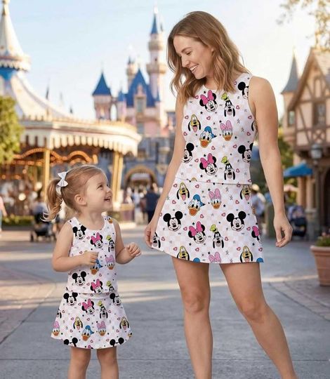 Discover Mickey And Friends Outfit, Activewear Set, Adult/Child Disney Shirt, Athletic Set, Disney Athletic Set, Athletic Fabric,Disney Outfit