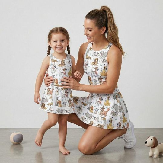 Discover Adorable Disney Dogs Activewear Set, Pawsitive Pluto Lady Tramp Skort Outfit, Animal Kingdom Summer Vacation Mothers Day Dog Mom Gift