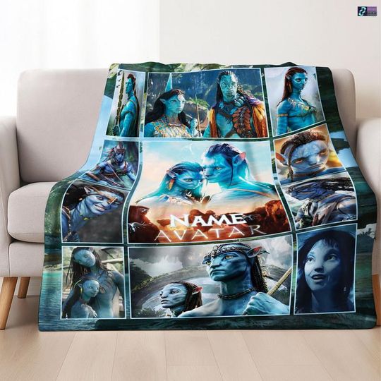 Discover Personalized Avatar Movie 2 Blanket, Avatar Jake Sully And Neytiri Blanket, Avatar The Way Of Water Blanket, Pandora National Park Blanket