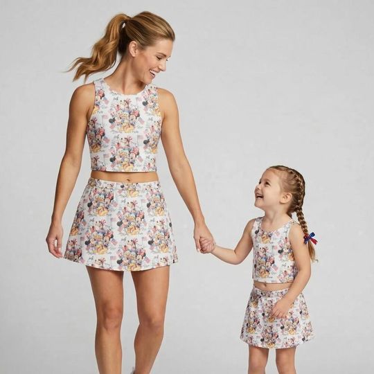 Anniversary USA 250th Mickey and Friends Activewear Set, Patriotic 1776-2026 Skort Outfit, runDisney Marathon 4th of July Mothers Day Gift