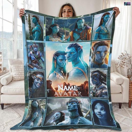 Discover Avatar Jake Sully And Neytiri Blanket, Personalized Avatar Movie 2 Blanket, Pandora National Park Blanket, Avatar The Way Of Water Blanket