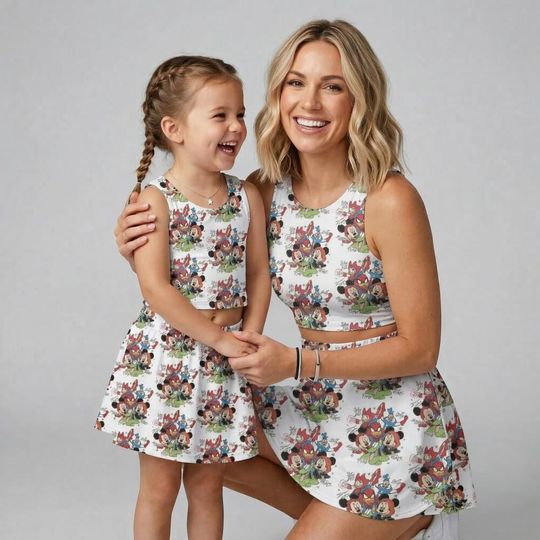 Heroic Mickey and Friends Avengers Activewear Set, Marvel Inspired Skort Outfit, Avengers Campus runDisney Marathon Mothers Day Gift Gear