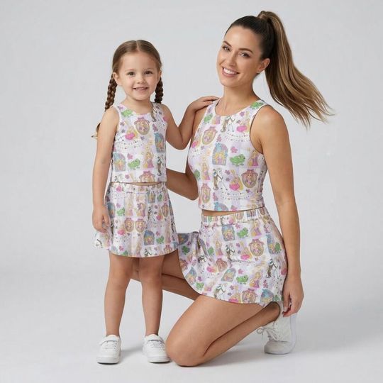 Discover Enchanting Rapunzel Purple Plaid Activewear Set, At Last I See The Light Skort Outfit, runDisney Princess Marathon Mothers Day Birthday Gift