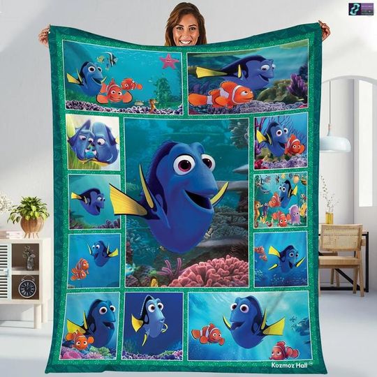 Discover Finding Dory Fleece Blanket, Finding Dory Lovers Blanket, Dory Lovers Blanket, Finding Dory Lover Movie Cartoon Blanket, Nemo Dory Blanket