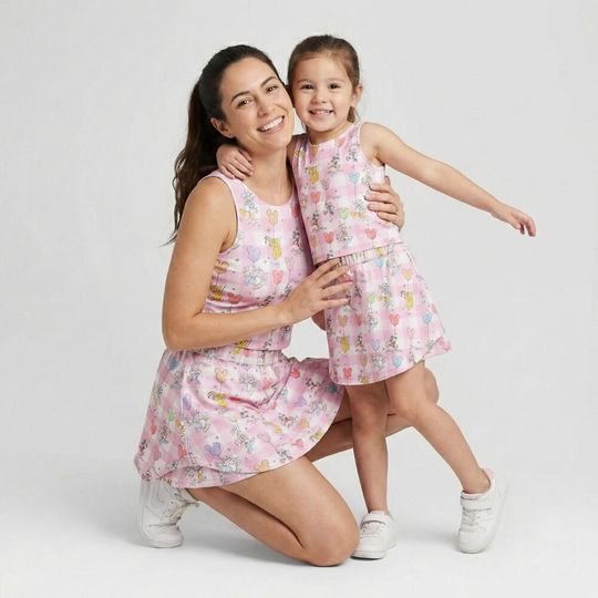 Discover Sweet Pink Gingham Mickey Balloon Activewear Set, Magical Park Signature Outfit, Minnie Pluto RunDisney Summer Vacation Skort Birthday Gift