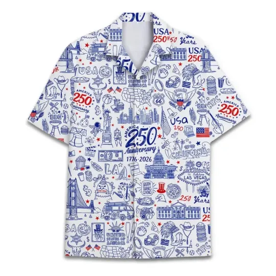 Discover USA 250th Anniversary Hawaii Shirt Patriotic