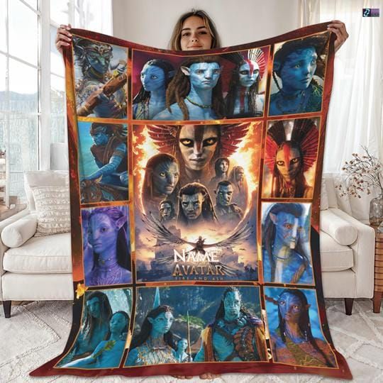 Discover Personalized Avatar Fire And Ash Blanket, Fire And Ash Blanket, Jake Sully And Neytiri Blanket, Avatar Movie 3 Blanket, Disneyland Blanket