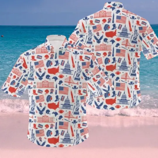 Discover America 250th Anniversary Hawaiian Shirt, 250 Years Of Freedom Button Shirt