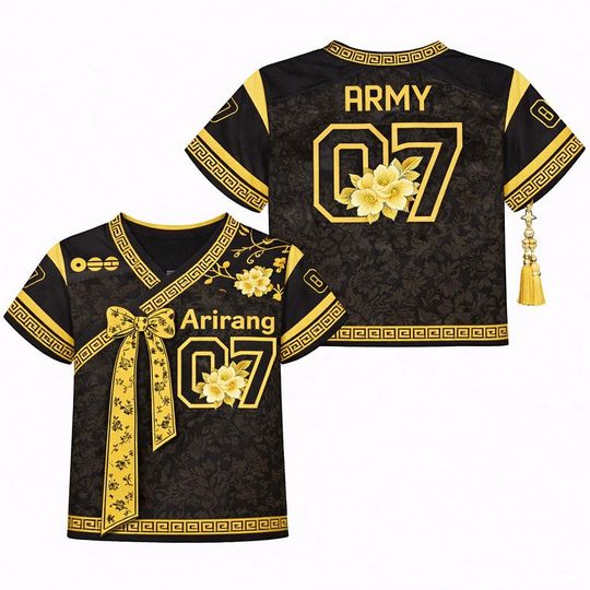 Discover Custom BTS Kpop Music Word Tour Jersey, Personalized World Tour Hanbok Style Mesh Jersey, Kpop Army Merch, 2026 Concert Outfit (long ver)