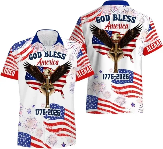 Discover America 250th Anniversary Hawaiian Shirt, 250 Years Of Freedom Button Shirt