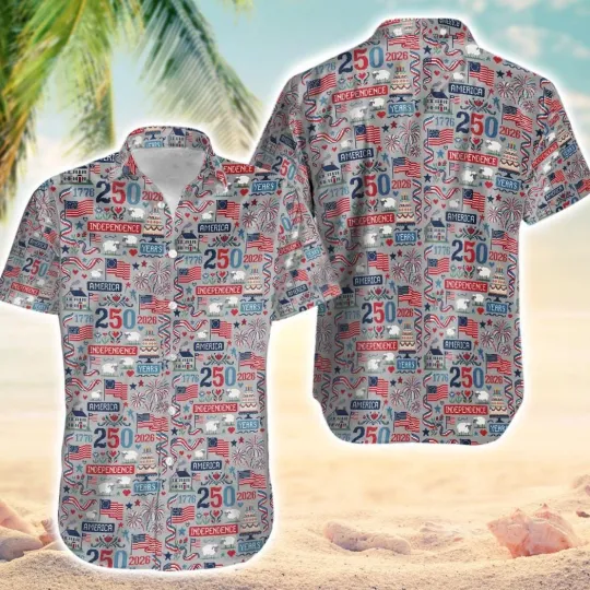 Discover American 250th Anniversary Hawaiian Shirt, 250 Years United State Of America