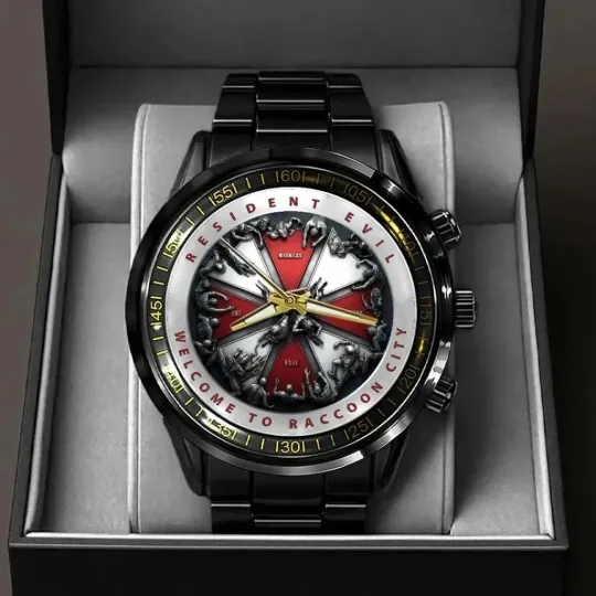 Discover Resident Evil Requiem Black Stainless Steel Watch