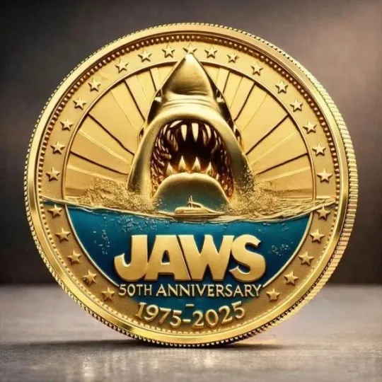 Jaws 50th Anniversary 1975-2025 Collectible Coin Fan Gift