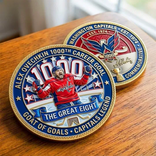 Discover Alex Ovechkin 1000 Career Goals Commemorative Coin