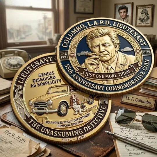 Discover Limited Edition Columbo 55Th Anniversary Commemorative Coin 2026