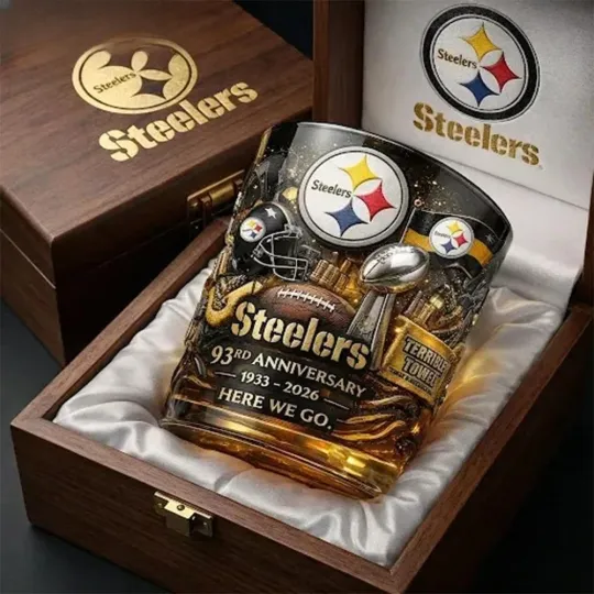 Discover Steeler 93rd Anniversary Here We Go Whiskey Glass
